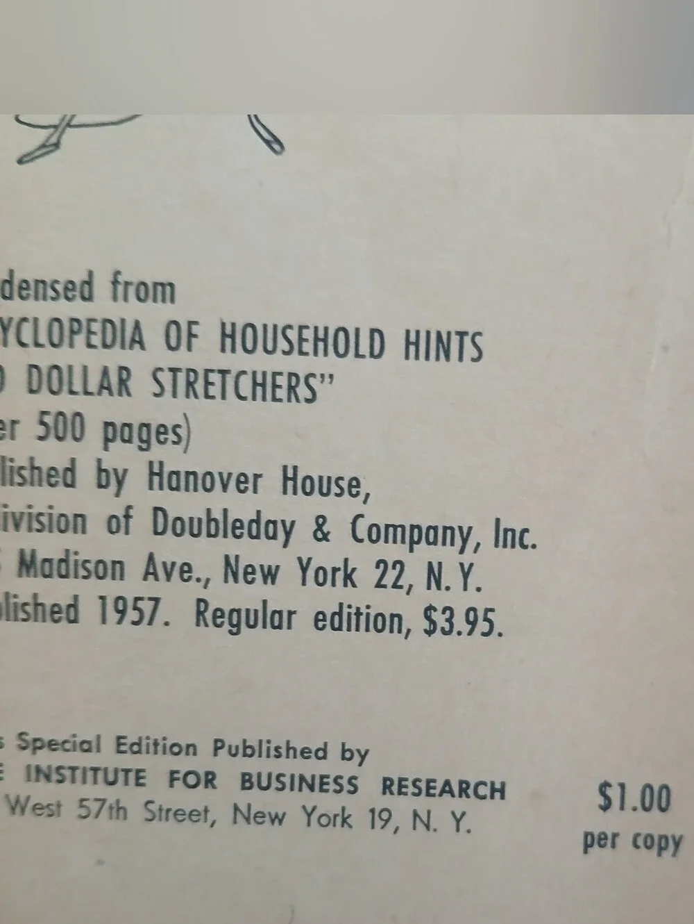 2,001 Household Hints and Dollar Stretchers Vintage  1957 Book Magazine
